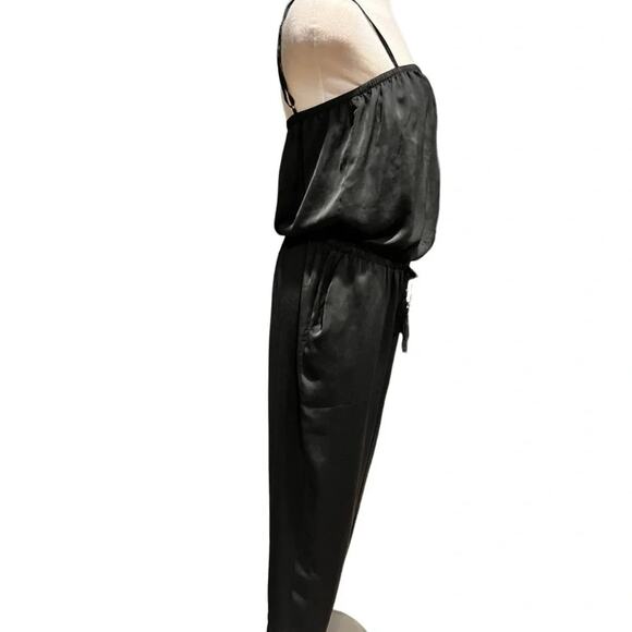 J. Crew Crepe Tassel Jumpsuit In Black Womens Size S Drawstring Waist - Picture 4 of 6